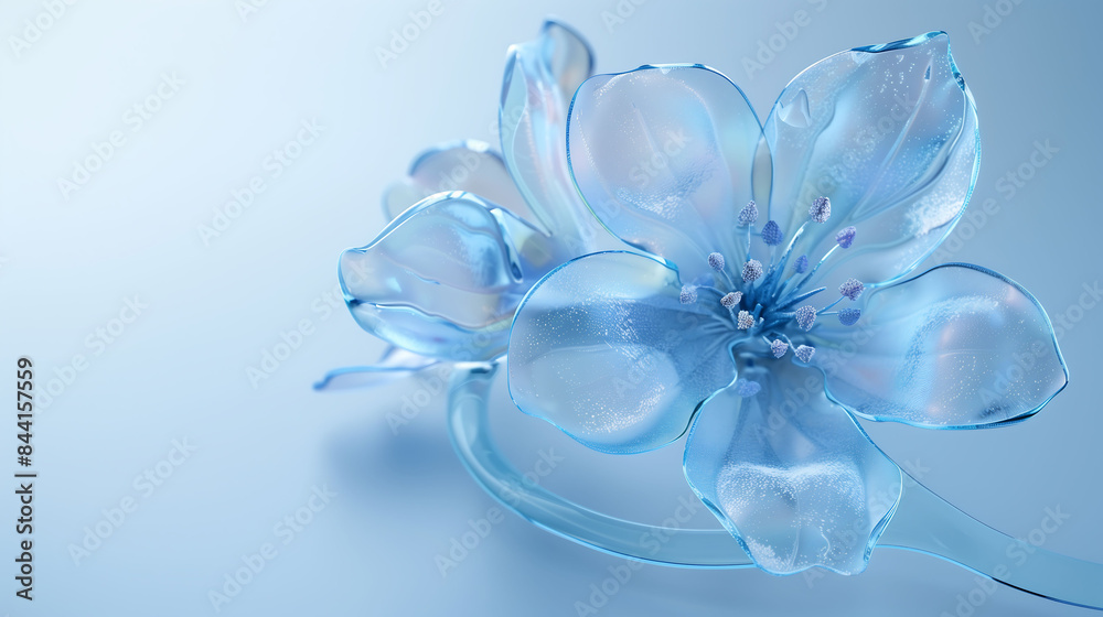 Luxury blossom flower in glass texture background. Luxury blossom flower in glass texture background.