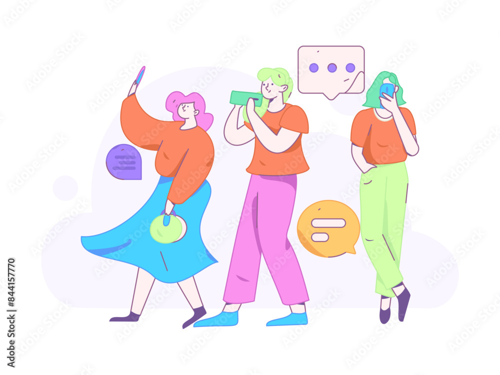 Communicate with consultants flat vector character concept operation hand drawn illustration
Communicate with consultants flat vector character concept operation hand drawn illustration