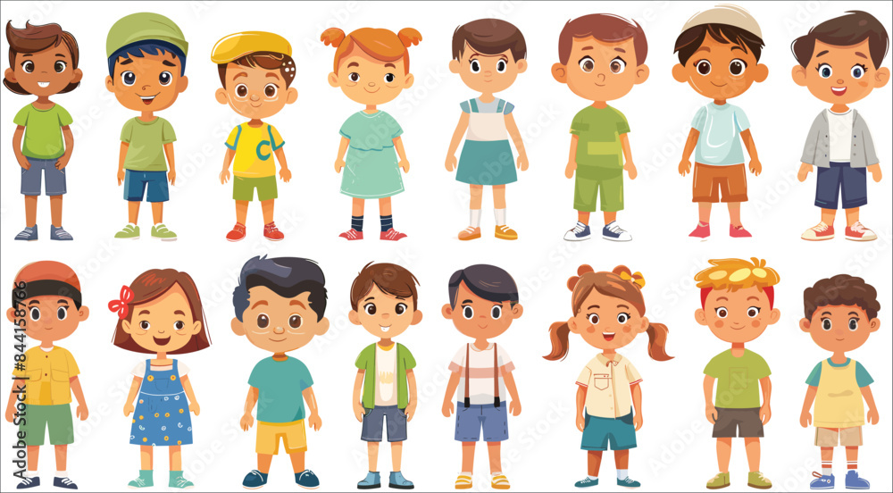 Cartoon boys and girls character collection set, Cute kids character vector, Cartoon kids with different expressions, Happy little kids cartoon collection, Happy children characters vector, Characters Cartoon boys and girls character collection set, Cute kids character vector, Cartoon kids with different expressions, Happy little kids cartoon collection, Happy children characters vector, Characters