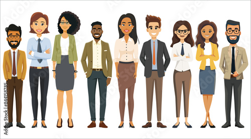 Group of business men and woman character set, Business people character set, Business people male and female characters, Young business people characters, Group of business men and women, Team, Group
