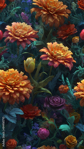 The flowers are colorful and look beautiful.