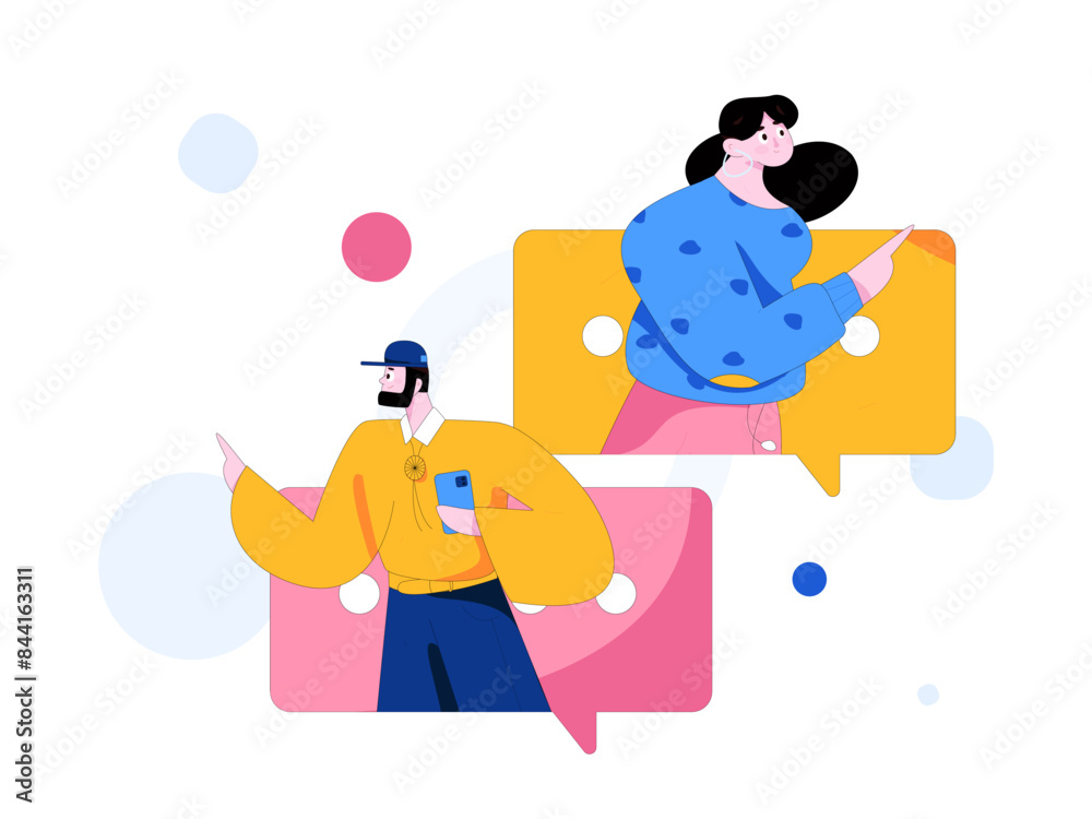 Communicate with consultants flat vector character concept operation hand drawn illustration
Communicate with consultants flat vector character concept operation hand drawn illustration