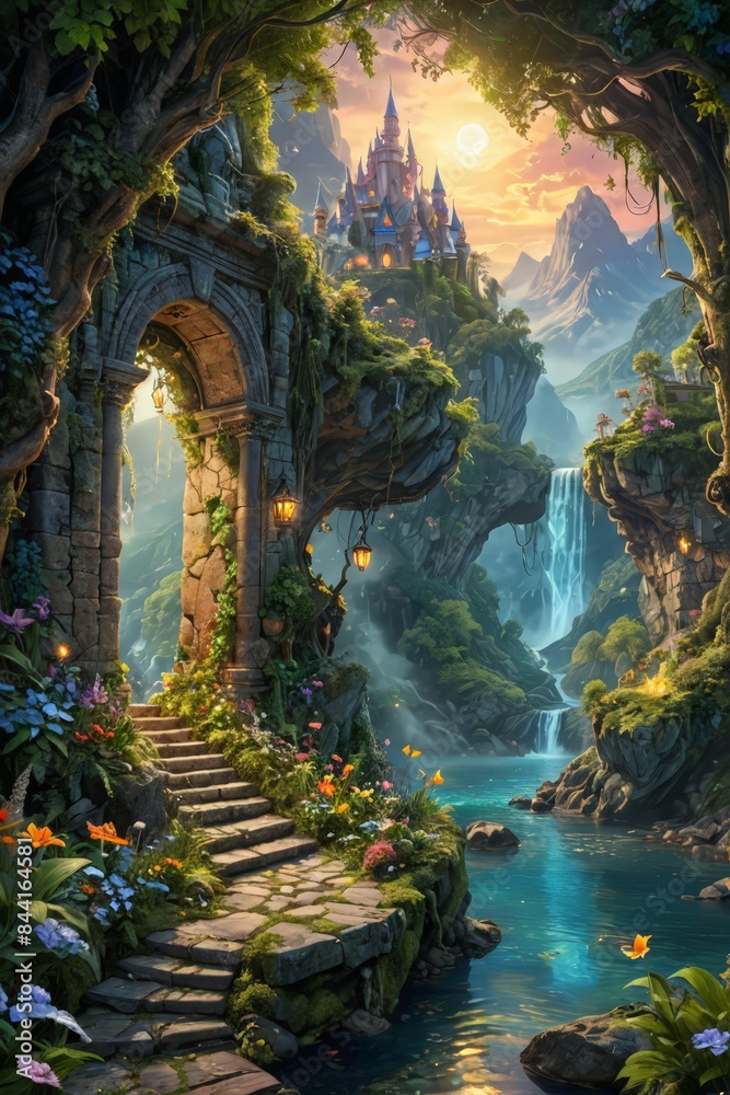 Obraz premium Magical Forest Gateway.