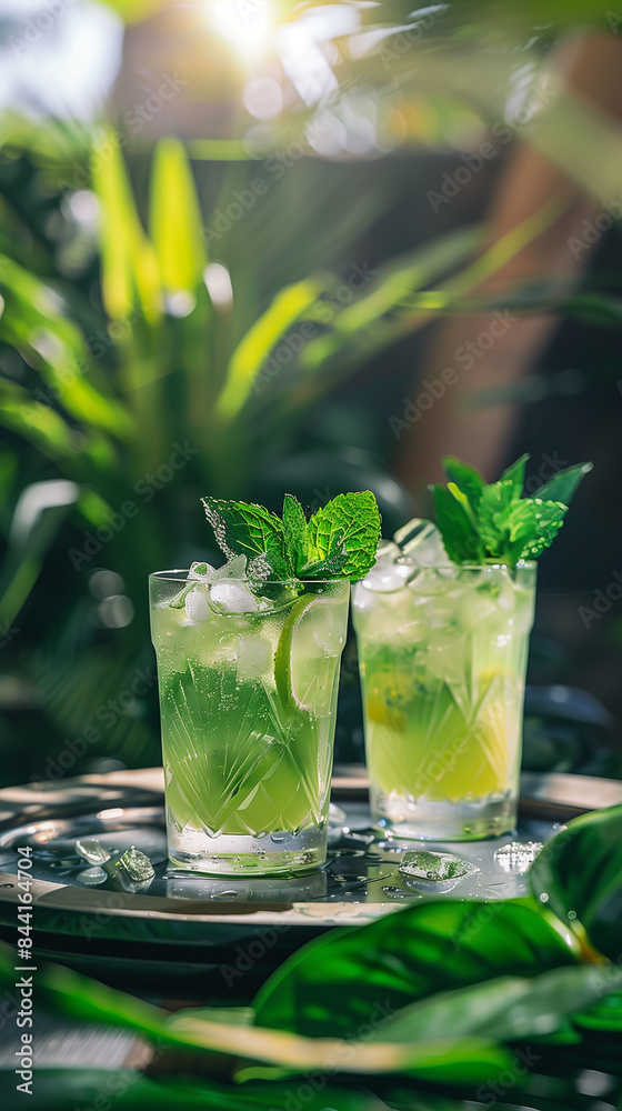 Fresh drink mojito cocktail with lime Fresh drink mojito cocktail with lime