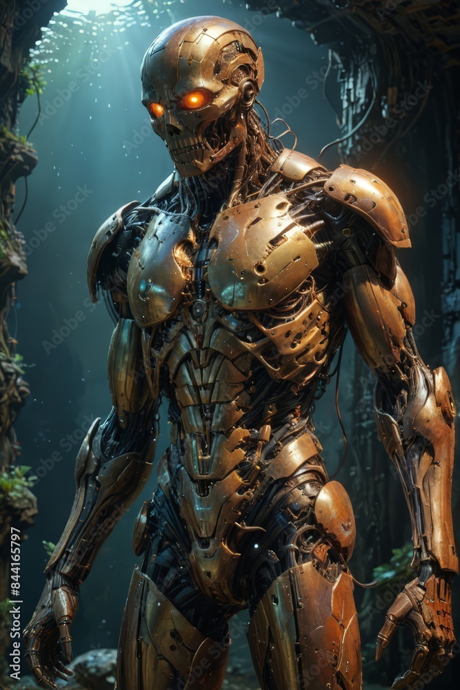Cybernetic Humanoid in a Fantasy Setting. Cybernetic Humanoid in a Fantasy Setting.