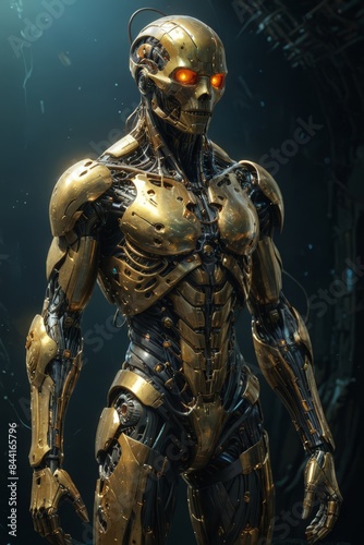 Golden Android Robot.