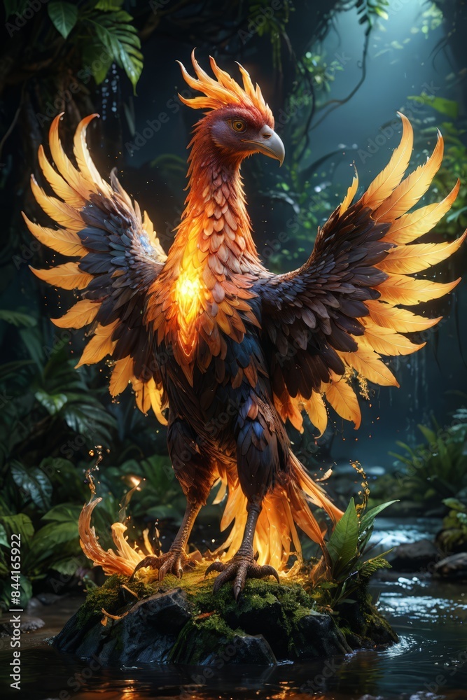 Phoenix in a Tropical Jungle. Phoenix in a Tropical Jungle.