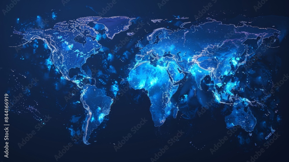 A world map with highlighted regions where hydrogen fuel cell technology is being implemented for clean energy solutions. A world map with highlighted regions where hydrogen fuel cell technology is being implemented for clean energy solutions.