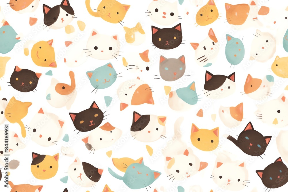 Cute cartoon cat pattern Cute cartoon cat pattern