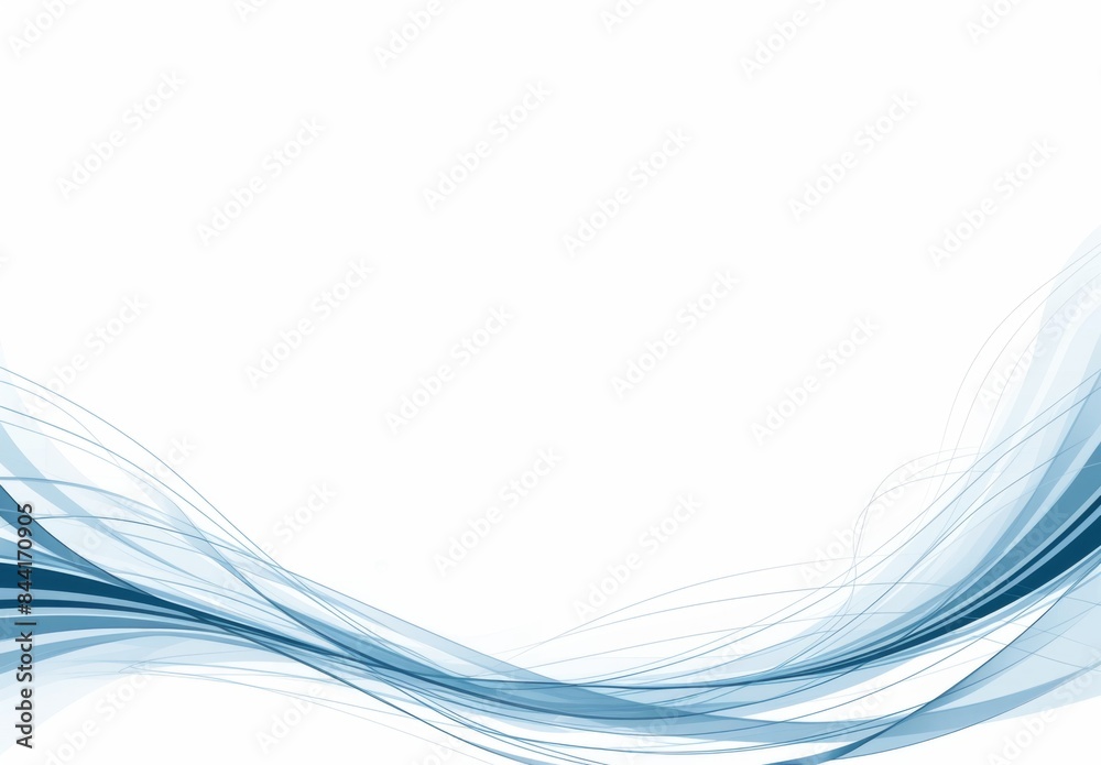 Minimalistic Vector Banner Design with Blue Wavy Lines on White Background, Flat Design with Simple Graphic Elements and Light Blue Color Scheme. Minimalistic Vector Banner Design with Blue Wavy Lines on White Background, Flat Design with Simple Graphic Elements and Light Blue Color Scheme.