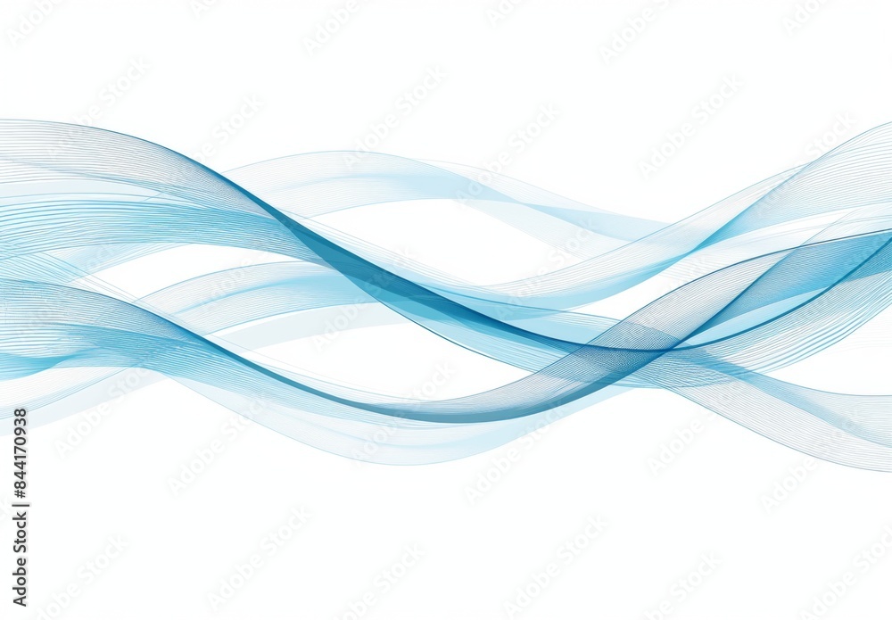 Minimalistic Vector Banner Design with Blue Wavy Lines on White Background, Flat Design with Simple Graphic Elements and Light Blue Color Scheme. Minimalistic Vector Banner Design with Blue Wavy Lines on White Background, Flat Design with Simple Graphic Elements and Light Blue Color Scheme.