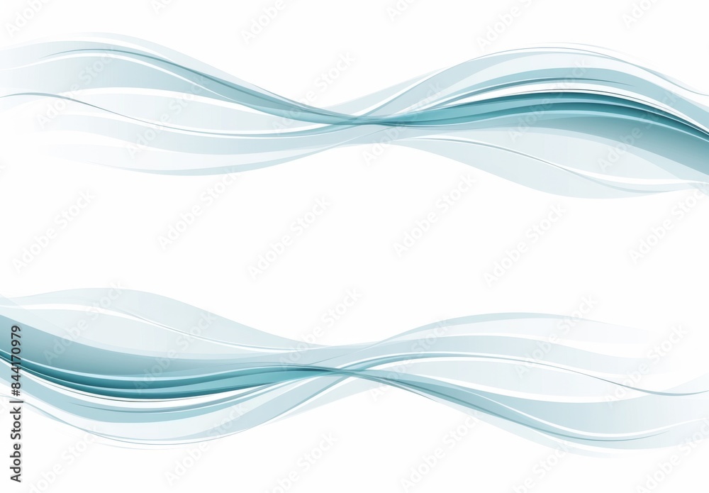 Minimalistic Vector Banner Design with Blue Wavy Lines on White Background, Flat Design with Simple Graphic Elements and Light Blue Color Scheme. Minimalistic Vector Banner Design with Blue Wavy Lines on White Background, Flat Design with Simple Graphic Elements and Light Blue Color Scheme.