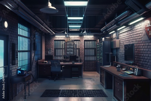Interior perspective of a police station building for optimal search result relevance