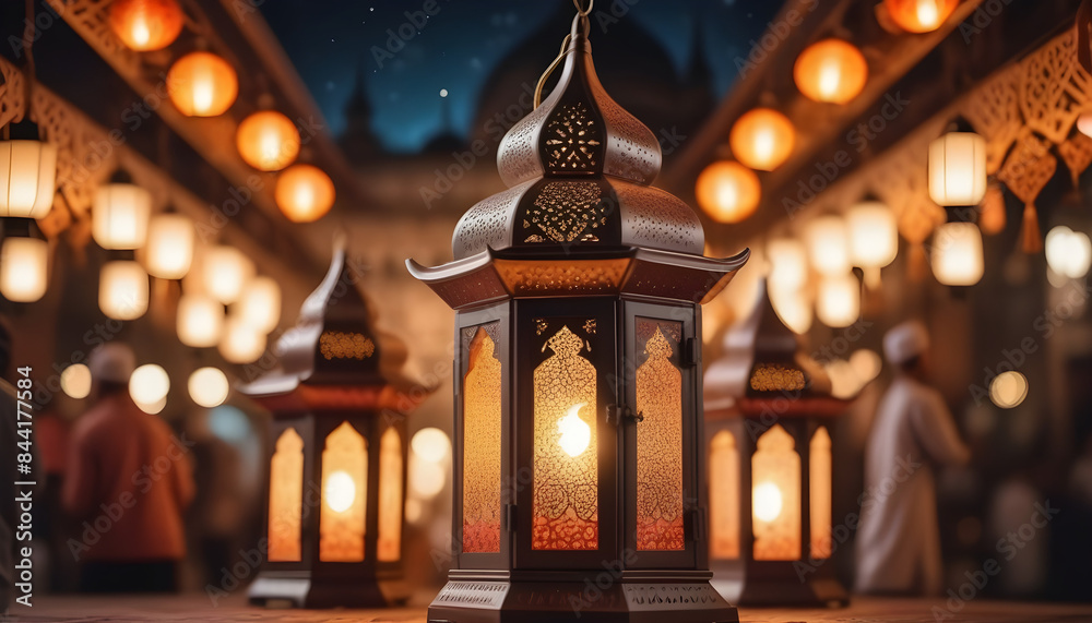 Obraz premium Ramadhan Islamic Lamp Lantern