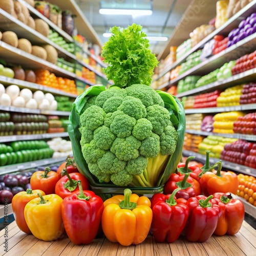 Vegetable in supermarket  realistic  camera 40 mm