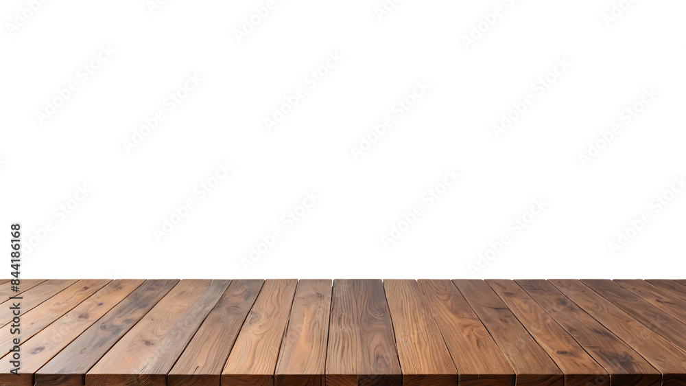 Empty teak wooden table top with transparent background. Empty teak wooden table top with transparent background.
