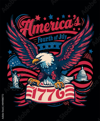  Freedom 4th Of July T Shirt Design