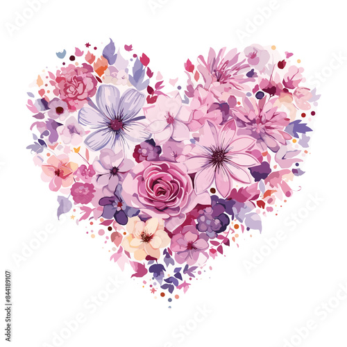 Heart shape flroal vector, watercolor floral love shape.
Watercolor love shape floral butterfly vector, heart shape butterfly with floral design
