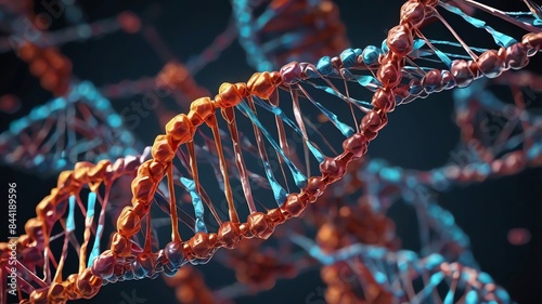 dna strand in a row