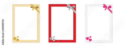 love supper card set template vector design. Perfect for valentine card, love banquet, photo card frame etc. 