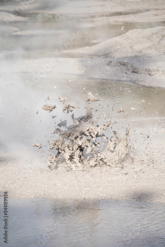 Erupting Mud Volcano in Geothermal Area