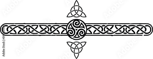 Celtic Knot Header Border - Triquetras and Triskele