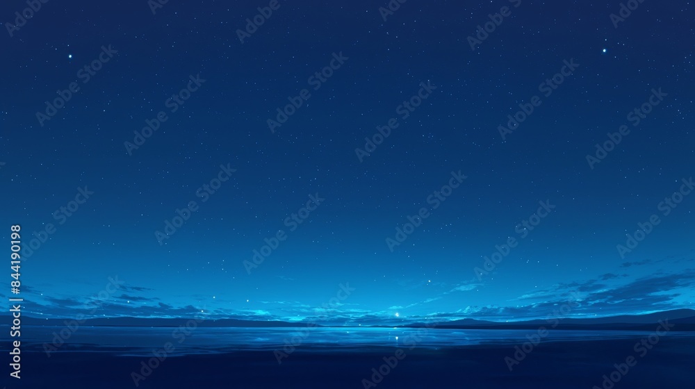 Night Sky with Stars and Distant Mountains Night Sky with Stars and Distant Mountains