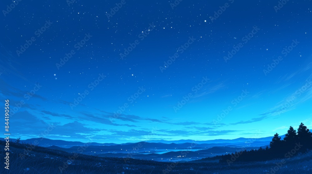 Starry Night over a Mountain Range Starry Night over a Mountain Range