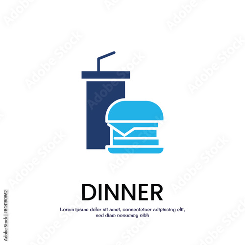 dinner colored icon vector design good for web or mobile app