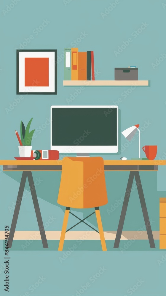 Simple and uncluttered office background with a minimalist design. Simple and uncluttered office background with a minimalist design.