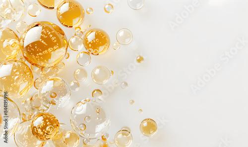 3D background of water biological and organic glass technology molecules About beauty and cosmetic skin