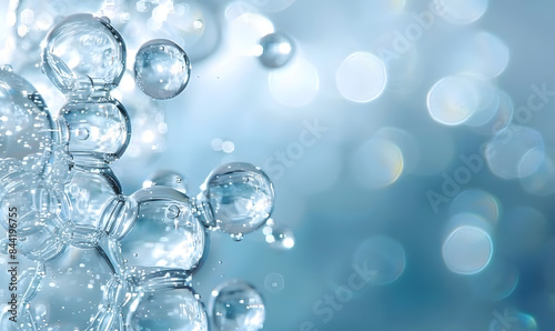 Wallpaper Mural 3D background of water biological and organic glass technology molecules About beauty and cosmetic skin Torontodigital.ca