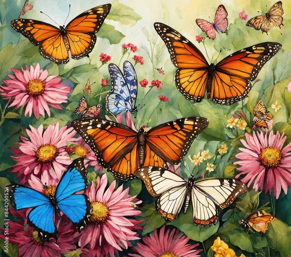 butterflies and flowers butterflies and flowers