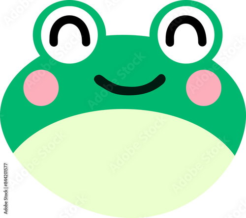 Frog cartoon in icon style