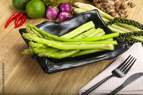 Dietary cuisine - boiled aspargus stem