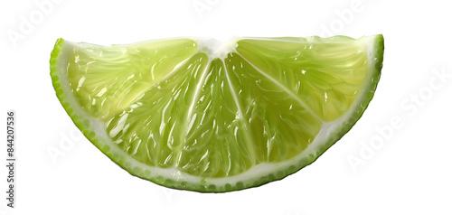 Vector Lime Slice with Water Droplets