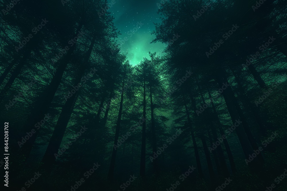 Mystical Forest Under a Starry Sky Mystical Forest Under a Starry Sky