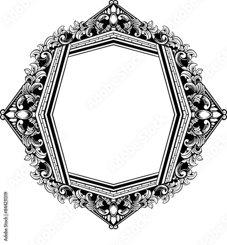 oval vintage frame ornaye patern elite round frame for wedding invitations stock illustration photo