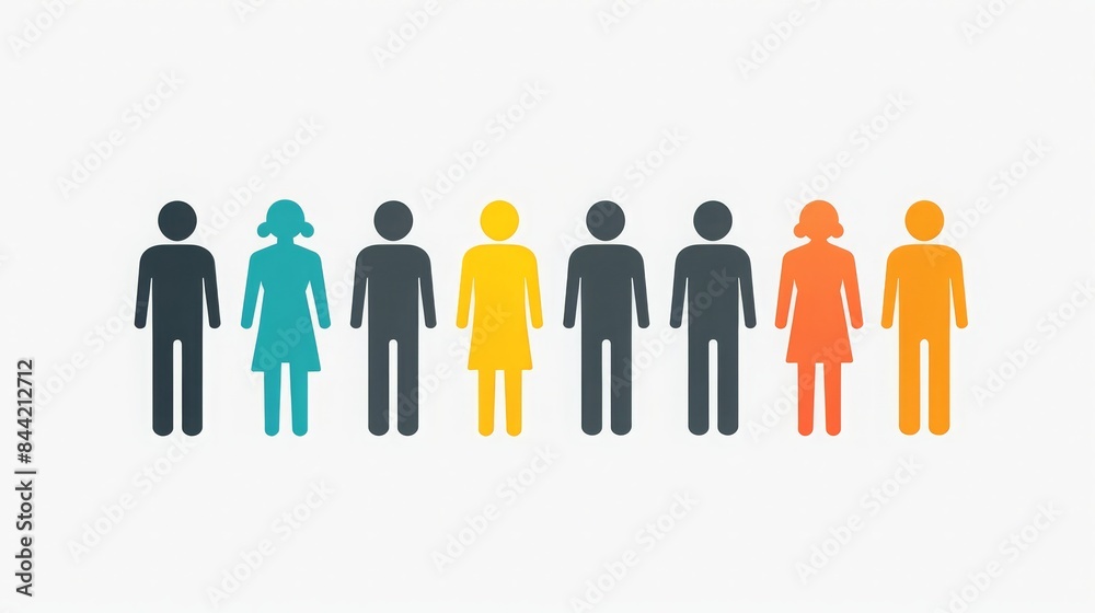 A diverse group of people of different colors and genders. A diverse group of people of different colors and genders.