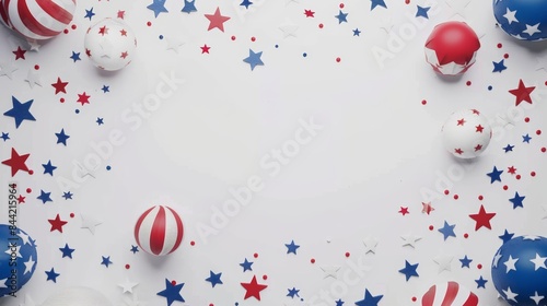 Simple and clean white background with Patriot Day elements.