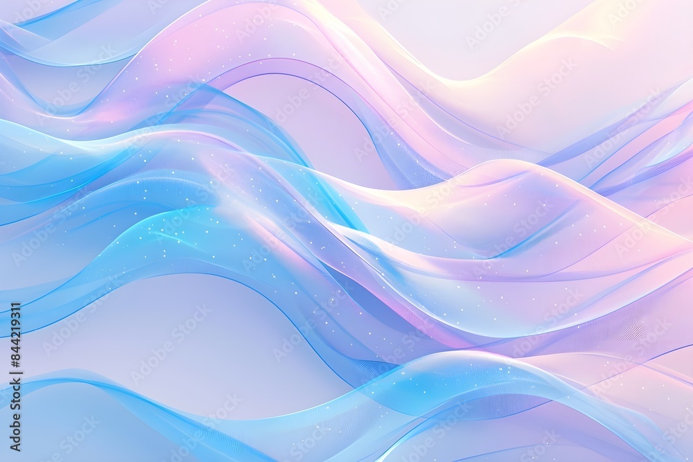Fototapeta premium Abstract background with pastel glitter wave fluid smoke curve flowing and shining