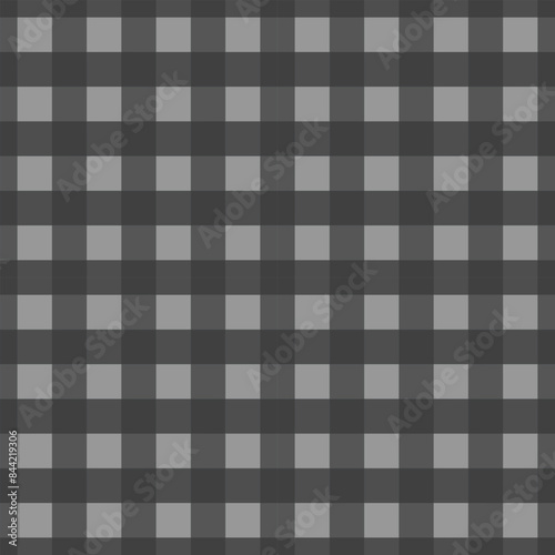 Seamless tartan plaid pattern. Checkered fabric texture print in gray tones