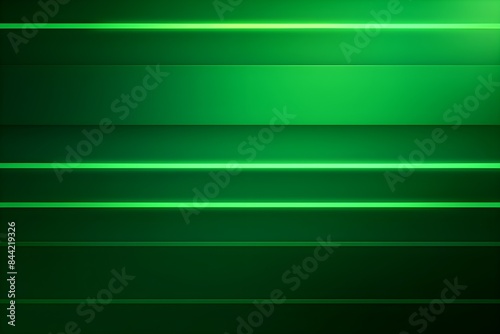 Green background of neon gradient horizontal striped lines for wall cover poster illustration