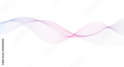 Wave lines design blue waves smooth flowing dynamic isolated on white background. Technology, digital, communication, science, music concept vector background illustration