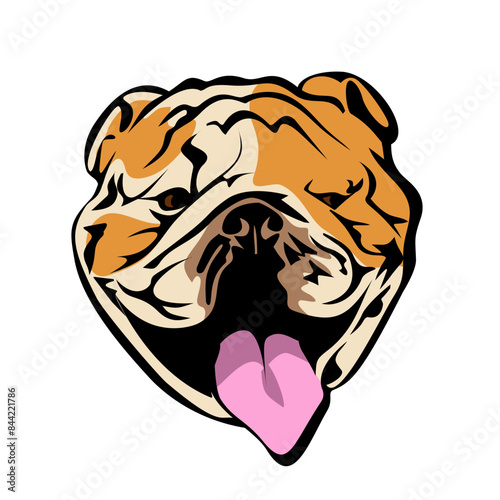 Cartoon Bulldog Vector Mascot logo