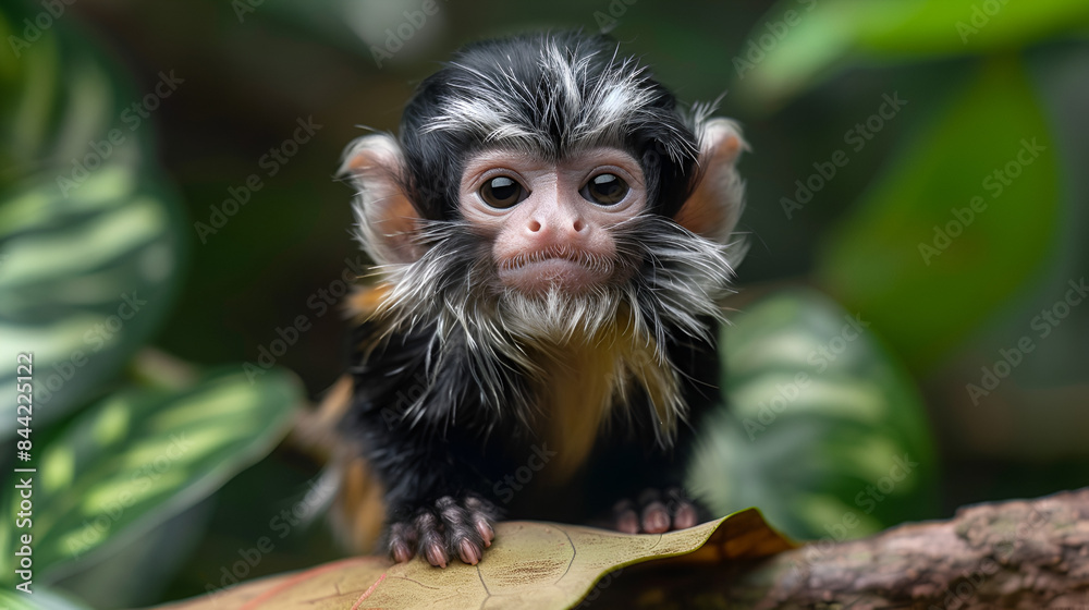 cute baby emperor Tamarin Saguinus imperator cute baby emperor Tamarin Saguinus imperator