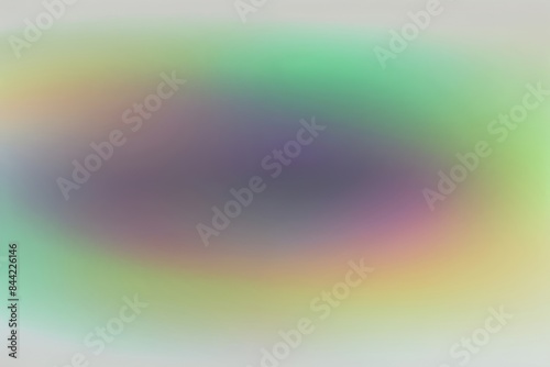 Soft blend of purple, green, yellow, and blue in the center. The color blend features central purple, green, yellow, and blue hues.