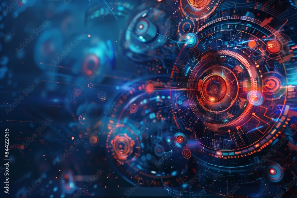 Obraz premium Conceptual background illustrating digital innovation.