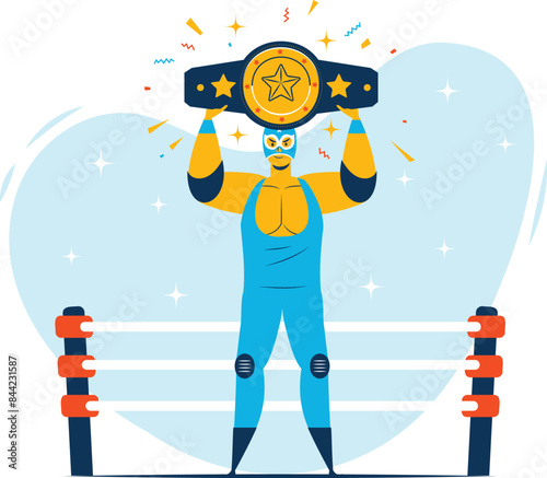 Successful wrestler becomes champion after completing the challenge