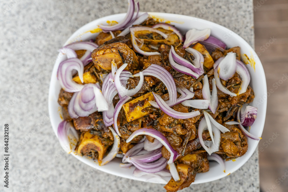 Fototapeta premium Nkwobi - Nigerian Cow foot Special ready to eat